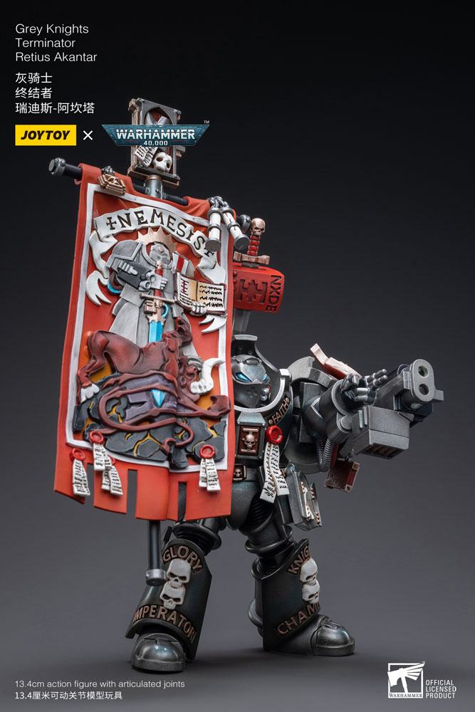 Warhammer 40k Action Figure 1/18 Grey Knights Terminator Retius Akantar 13 cm