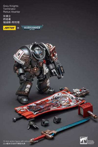 Warhammer 40k Action Figure 1/18 Grey Knights Terminator Retius Akantar 13 cm