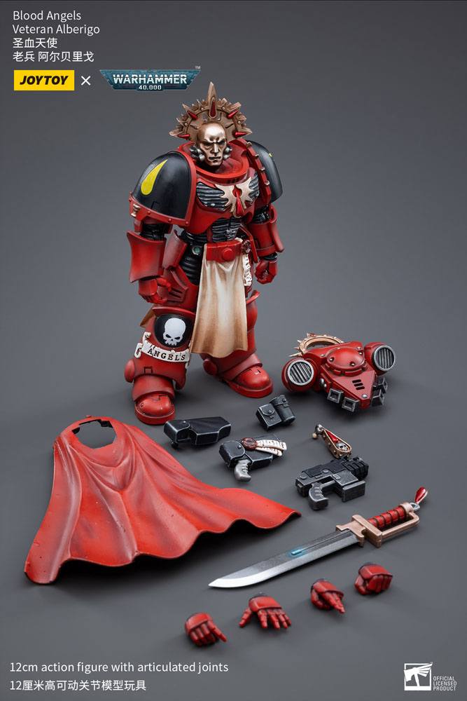 Warhammer 40k Action Figure 1/18 Blood Angels Veteran Alberigo 12 cm