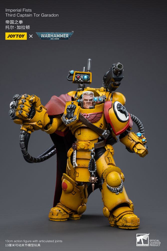 Warhammer 40k Action Figure 1/18 Imperial Fists Third Captain Tor Garadon 13 cm