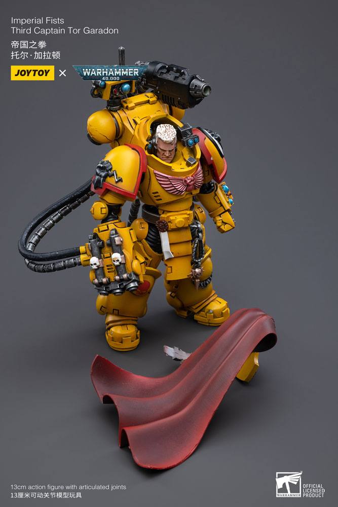 Warhammer 40k Action Figure 1/18 Imperial Fists Third Captain Tor Garadon 13 cm