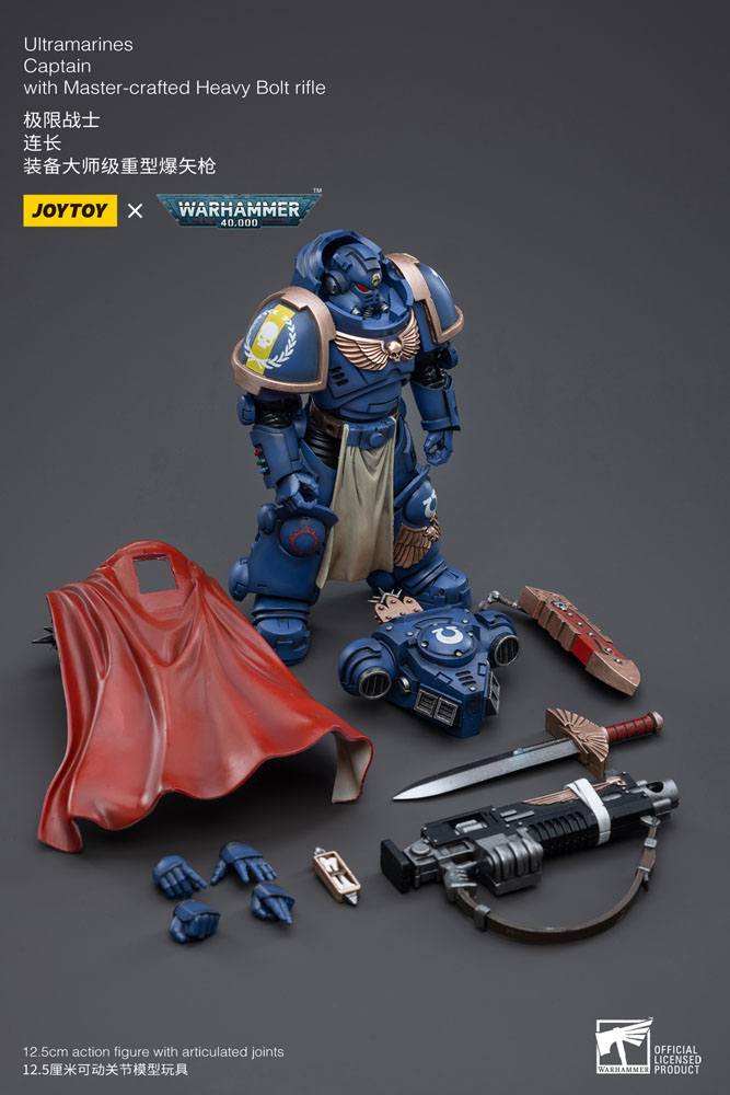 Warhammer 40k Action Figure 1/18 Ultramarines Captain with Master-Crafted Heavy Bolt Rifle 12 cm