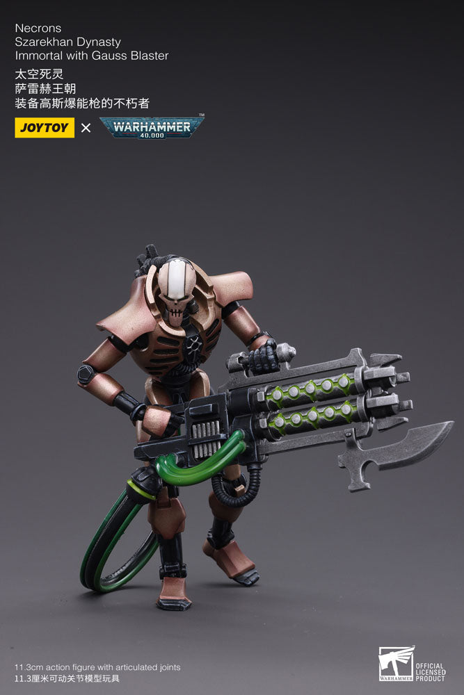 Warhammer 40k Action Figure 2-Pack 1/18 Necrons Szarekhan Dynasty Immortal with Gauss Blaster 11 cm