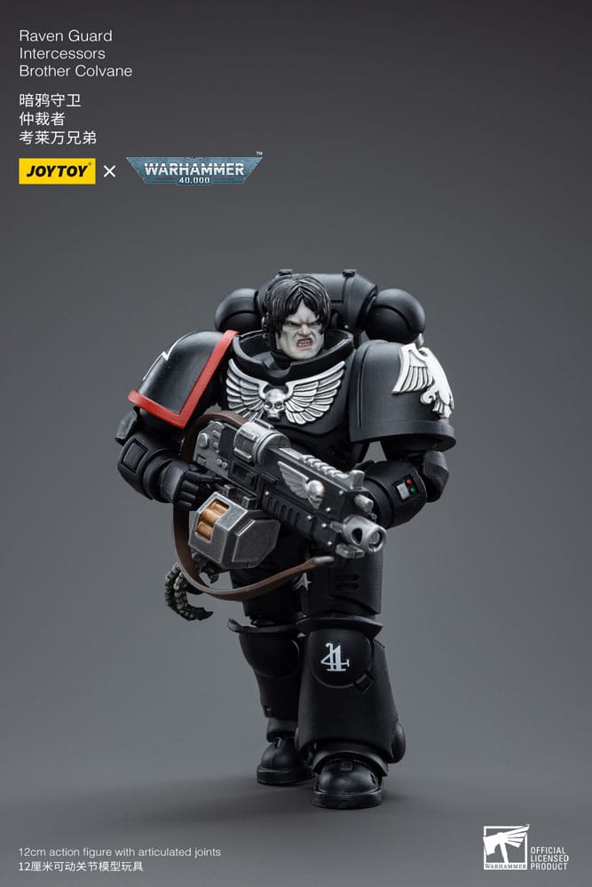 Warhammer 40k Action Figure 1/18 Raven Guard Intercessors Brother Colvane 12 cm