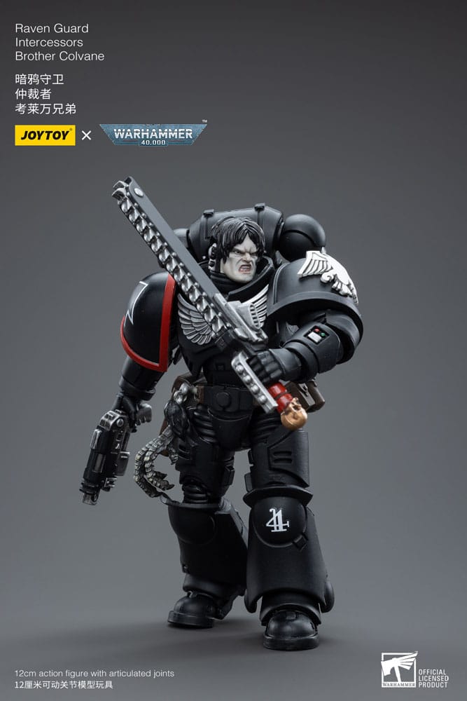 Warhammer 40k Action Figure 1/18 Raven Guard Intercessors Brother Colvane 12 cm