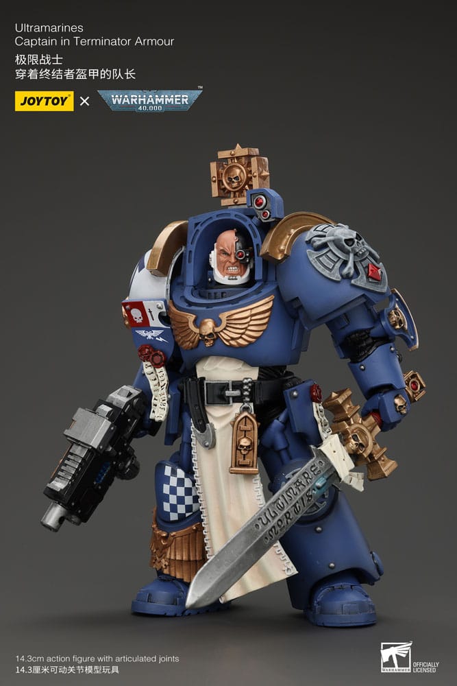 Warhammer 40k Action Figure 1/18 Ultramarines Captain In Terminator Armor 14 cm