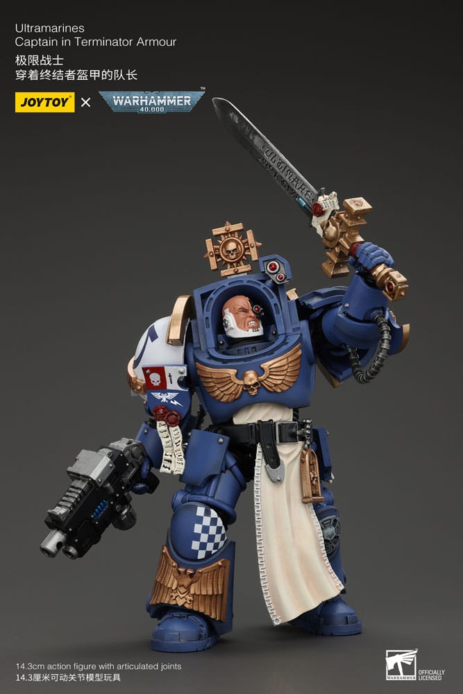 Warhammer 40k Action Figure 1/18 Ultramarines Captain In Terminator Armor 14 cm