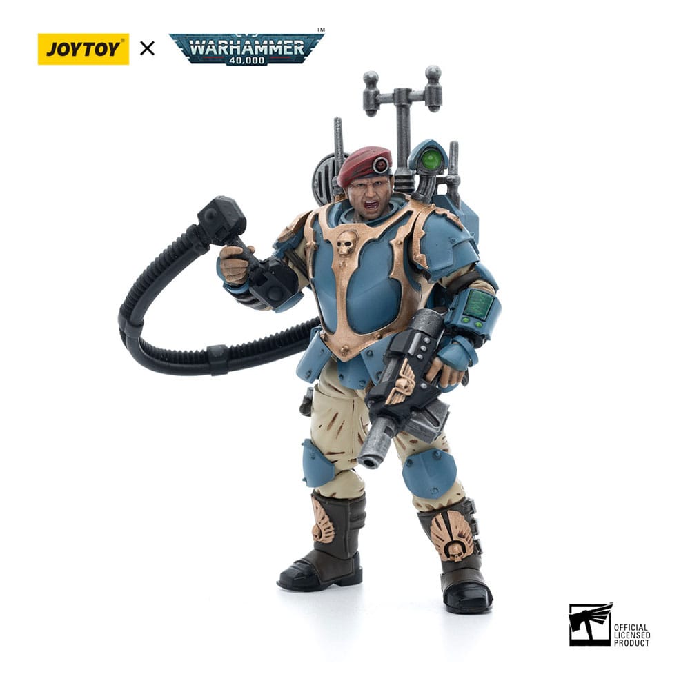 Warhammer 40k Action Figure 1/18 Astra Militarum Tempestus Scions Command Squad 55th Kappic Eagles Vox Operator 12 cm