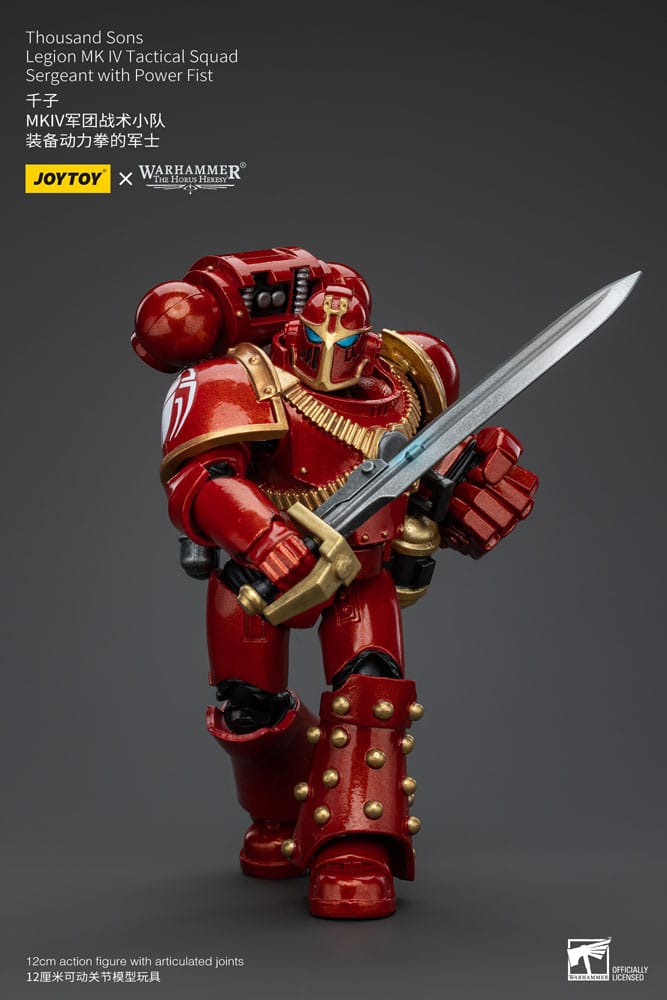 Warhammer The Horus Heresy Action Figure 1/18 Thousand Sons Legion MK IV Tactical Squad Sergeant with Power Fist 12 cm