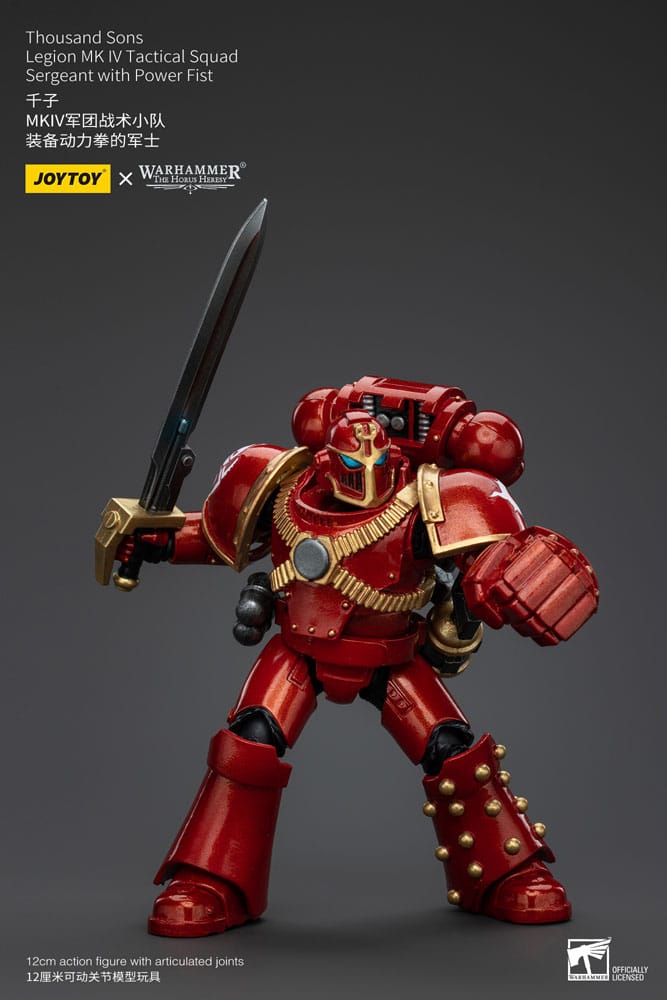 Warhammer The Horus Heresy Action Figure 1/18 Thousand Sons Legion MK IV Tactical Squad Sergeant with Power Fist 12 cm