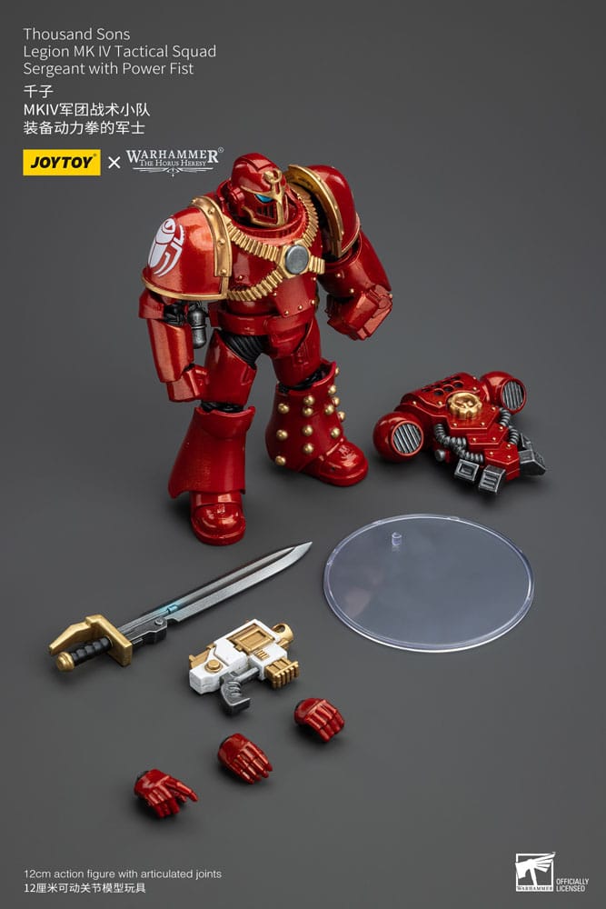 Warhammer The Horus Heresy Action Figure 1/18 Thousand Sons Legion MK IV Tactical Squad Sergeant with Power Fist 12 cm