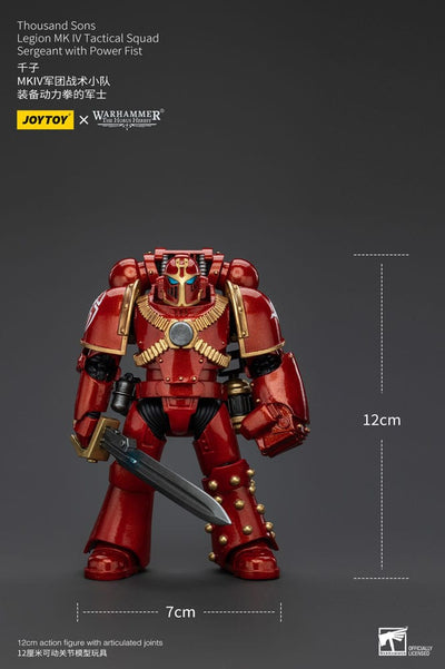 Warhammer The Horus Heresy Action Figure 1/18 Thousand Sons Legion MK IV Tactical Squad Sergeant with Power Fist 12 cm