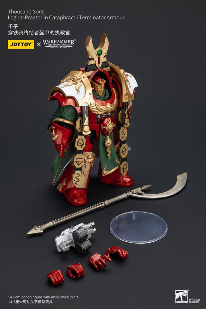 Warhammer The Horus Heresy Action Figure 1/18 Thousand sons Legion Praetor in Cataphractii Terminator Armour 12 cm