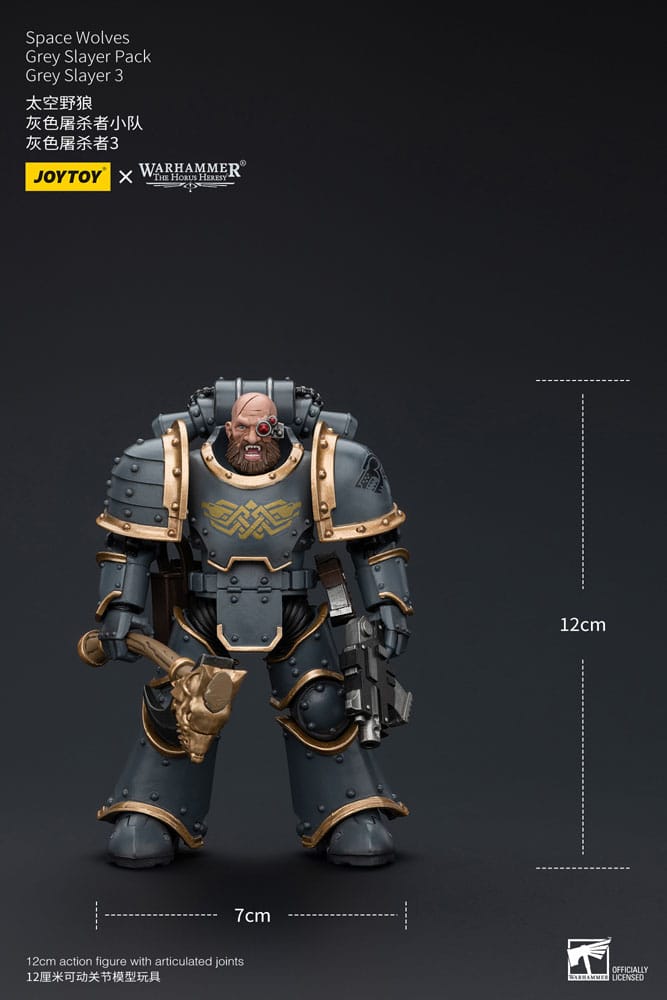 Warhammer The Horus Heresy Action Figure 1/18 Space Wolves Gray Slayer Pack Gray Slayer 3 12 cm