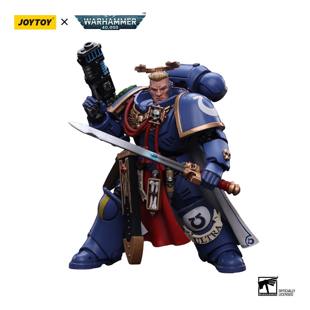 Warhammer 40k Action Figure 1/18 Ultramarines Primaris Captain with Power Sword and Plasma Pistol 12 cm