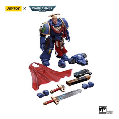 Warhammer 40k Action Figure 1/18 Ultramarines Primaris Captain with Power Sword and Plasma Pistol 12 cm