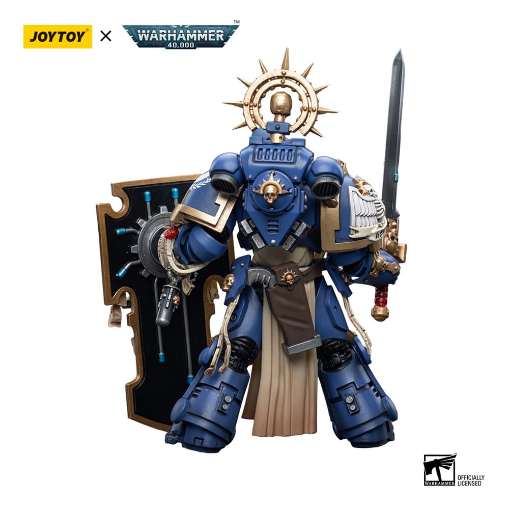 Warhammer 40k Action Figure 1/18 Ultramarines Primaris Captain with Relic Shield and Power Sword 12 cm