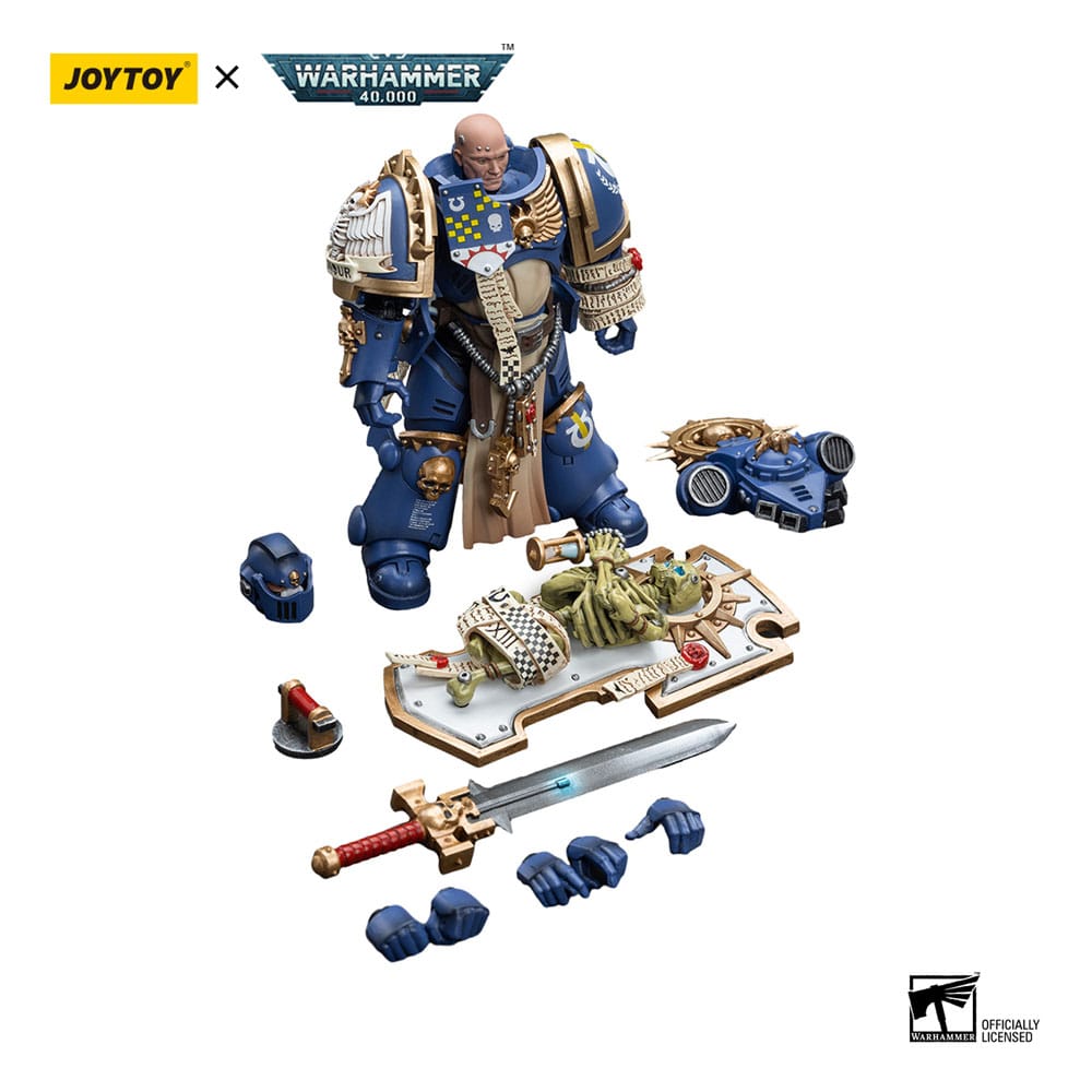 Warhammer 40k Action Figure 1/18 Ultramarines Primaris Captain with Relic Shield and Power Sword 12 cm