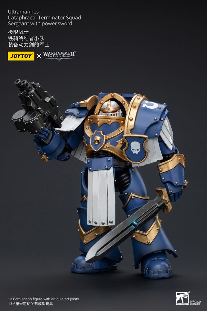 Warhammer The Horus Heresy Action Figure 1/18 Ultramarines Cataphractii Terminator Squad Sergeant with Power Sword 14 cm