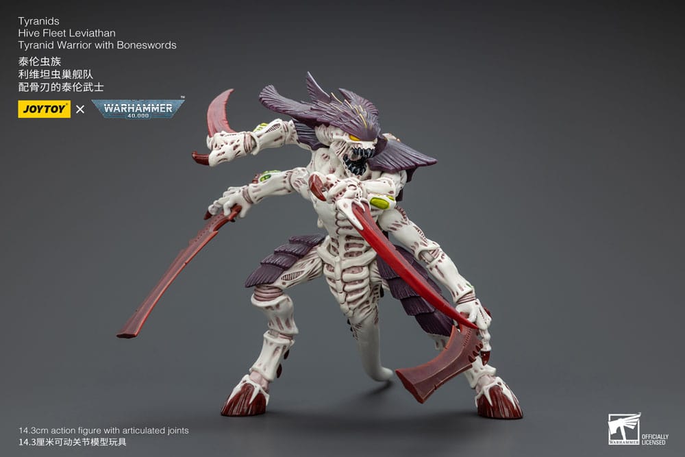 Warhammer 40k Action Figure 1/18 Tyranids Hive Fleet Leviathan Tyranid Warrior with Boneswords 12 cm
