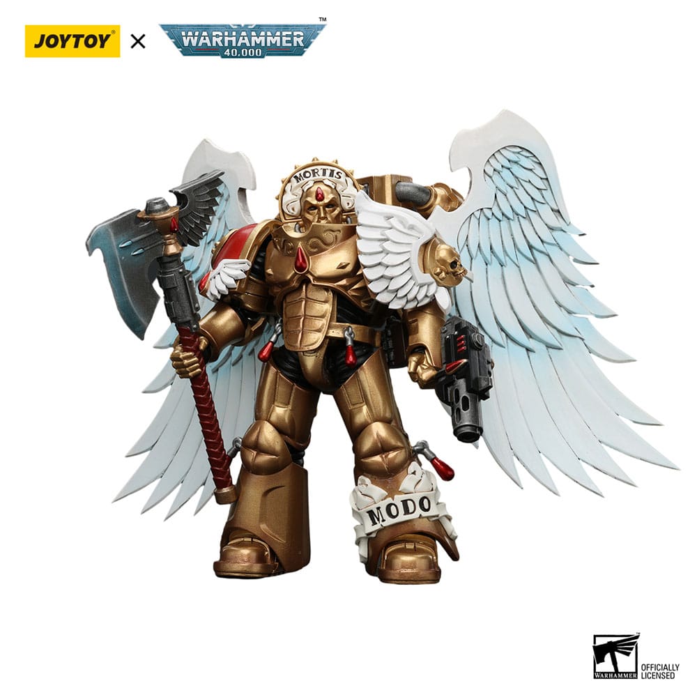 Warhammer 40,000 Action Figure 1/18 Blood Angels Sanguinary Guard with Encarmine Axe and Inferno Pistol 12 cm