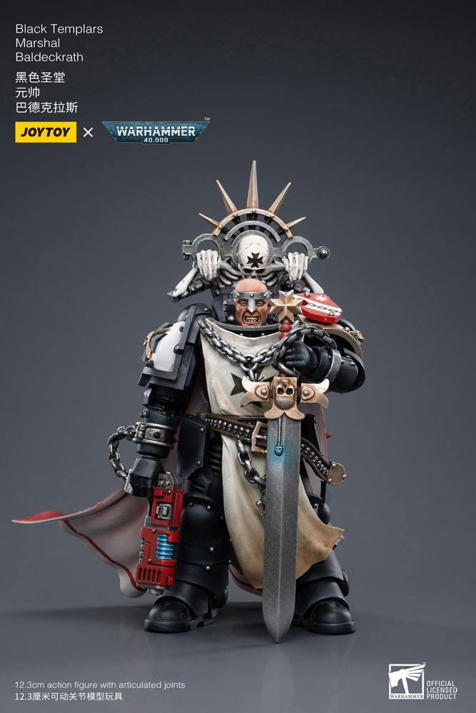 Warhammer 40k Action Figure 1/18 Black Templars Marshal Baldeckrath 12 cm