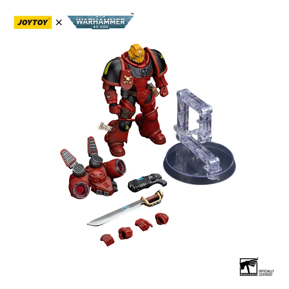 Warhammer The Horus Heresy Action Figure 1/18 Blood Angels Jump Pack Intercessors Sergeant With Plasma Pistol 12 cm