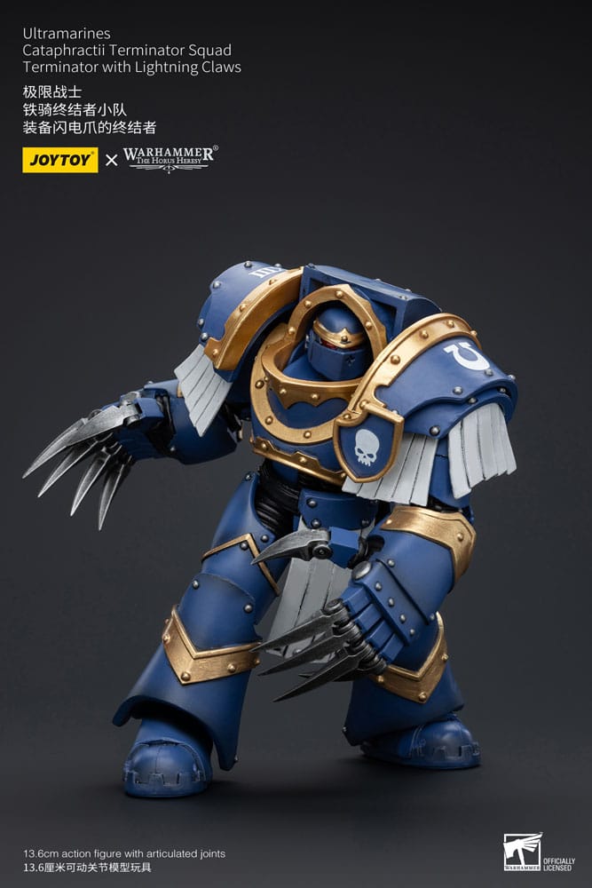 Warhammer The Horus Heresy Action Figure 1/18 Ultramarines Cataphractii Terminator Squad Terminator with Lightning Claws 14 cm