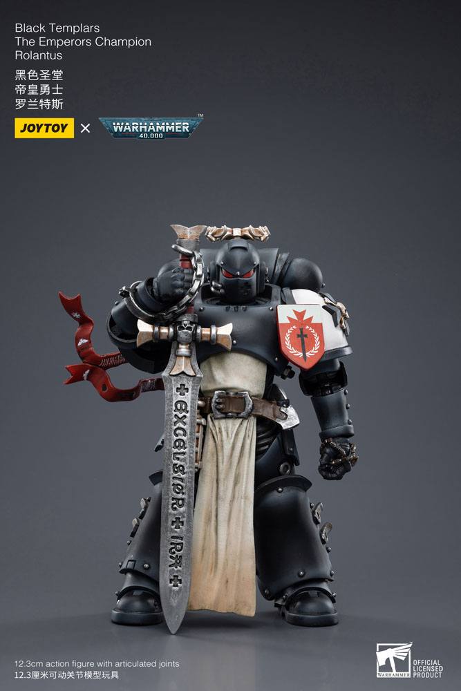 Warhammer 40k Action Figure 1/18 Black Templars The Emperors Champion Rolantus 12 cm