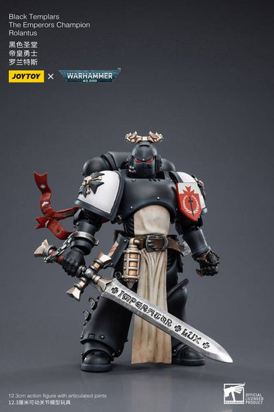 Warhammer 40k Action Figure 1/18 Black Templars The Emperors Champion Rolantus 12 cm