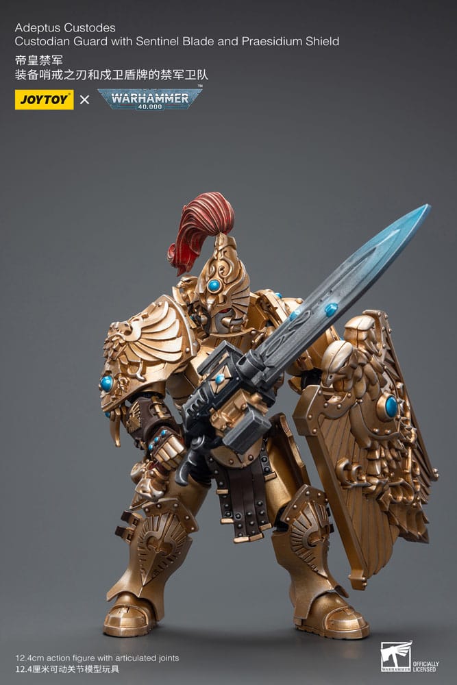 Warhammer 40k Action Figure 1/18 Adeptus Custodes Custodian Guard with Sentinel Blade and Praesidium Shield