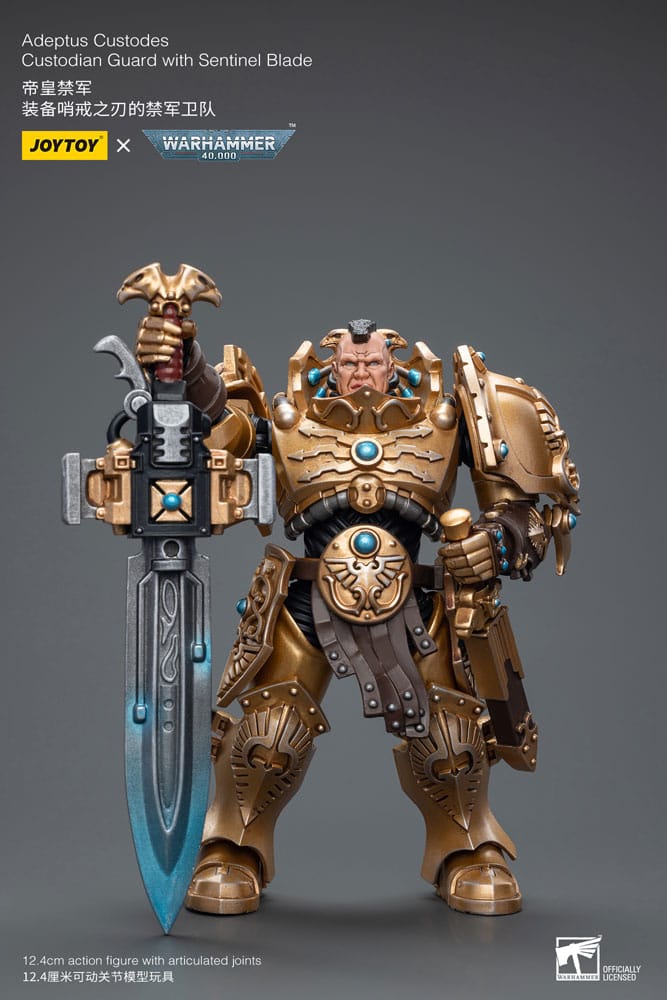 Warhammer 40k Action Figure 1/18 Adeptus Custodes Custodian Guard with Sentinel Blade