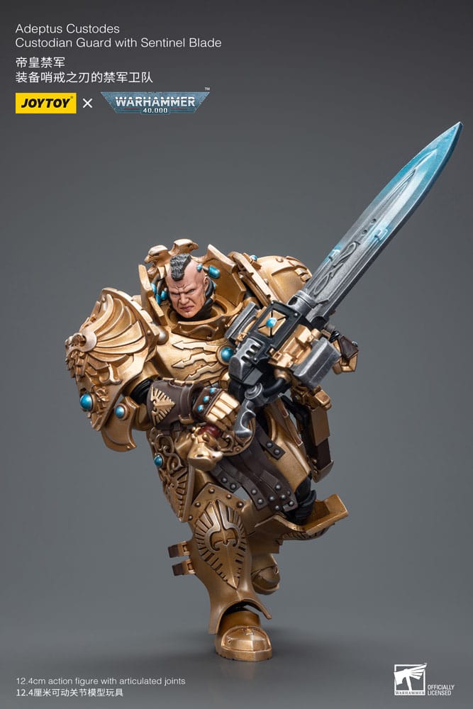 Warhammer 40k Action Figure 1/18 Adeptus Custodes Custodian Guard with Sentinel Blade