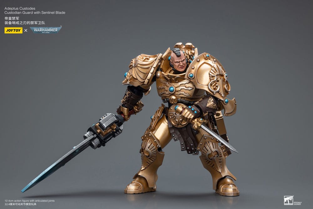 Warhammer 40k Action Figure 1/18 Adeptus Custodes Custodian Guard with Sentinel Blade