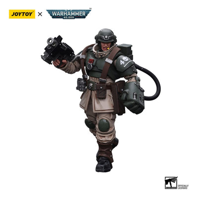 Warhammer 40k Action Figure 1/18 Astra Militarum Cadian Command Squad Veteran Sergeant with Power Fist 12 cm