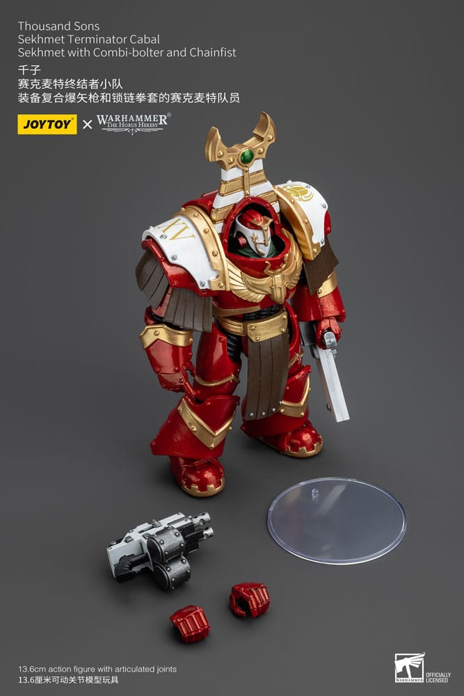 Warhammer The Horus Heresy Action Figure 1/18 Thousand Sons Sekhmet Terminator Cabal Sekhmet with Combi-Bolter and Chainfist 14 cm