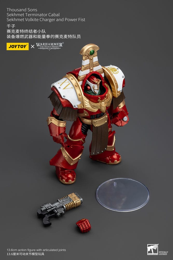 Warhammer The Horus Heresy Action Figure 1/18 Thousand Sons Sekhmet Terminator Cabal Sekhmet Volkite Charger and Power Fist 14 cm