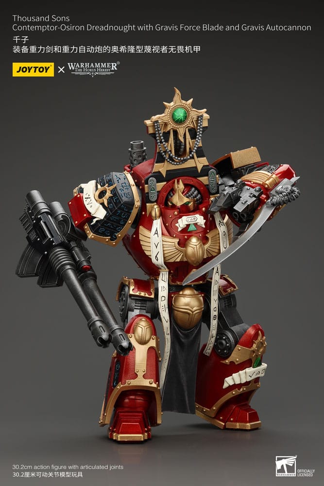 Warhammer The Horus Heresy Action Figure 1/18 Thousand Sons Contemptor-Osiron Dreadnought with Gravis Force Blade and Gravis Autocannon 30 cm