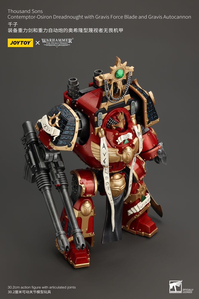 Warhammer The Horus Heresy Action Figure 1/18 Thousand Sons Contemptor-Osiron Dreadnought with Gravis Force Blade And Gravis Autocannon 30 cm