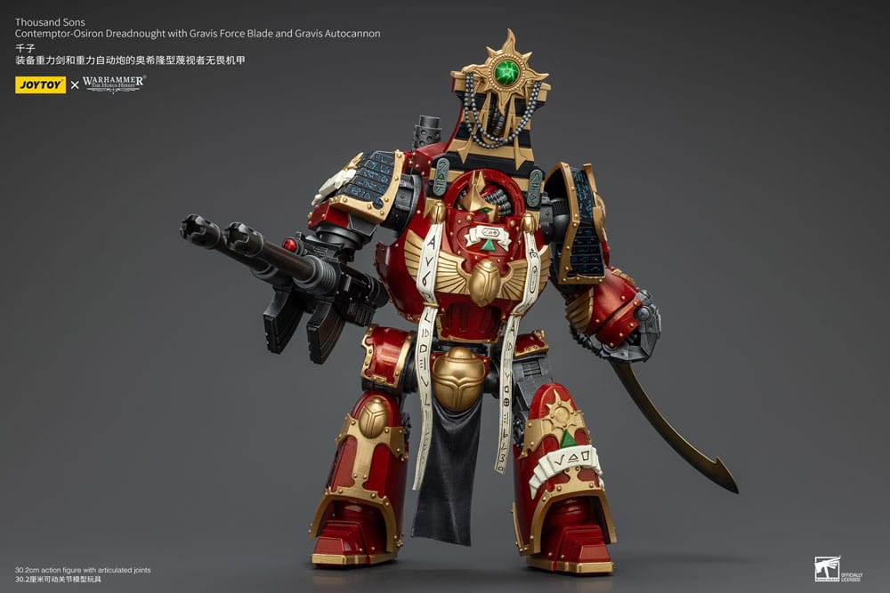 Warhammer The Horus Heresy Action Figure 1/18 Thousand Sons Contemptor-Osiron Dreadnought with Gravis Force Blade And Gravis Autocannon 30 cm