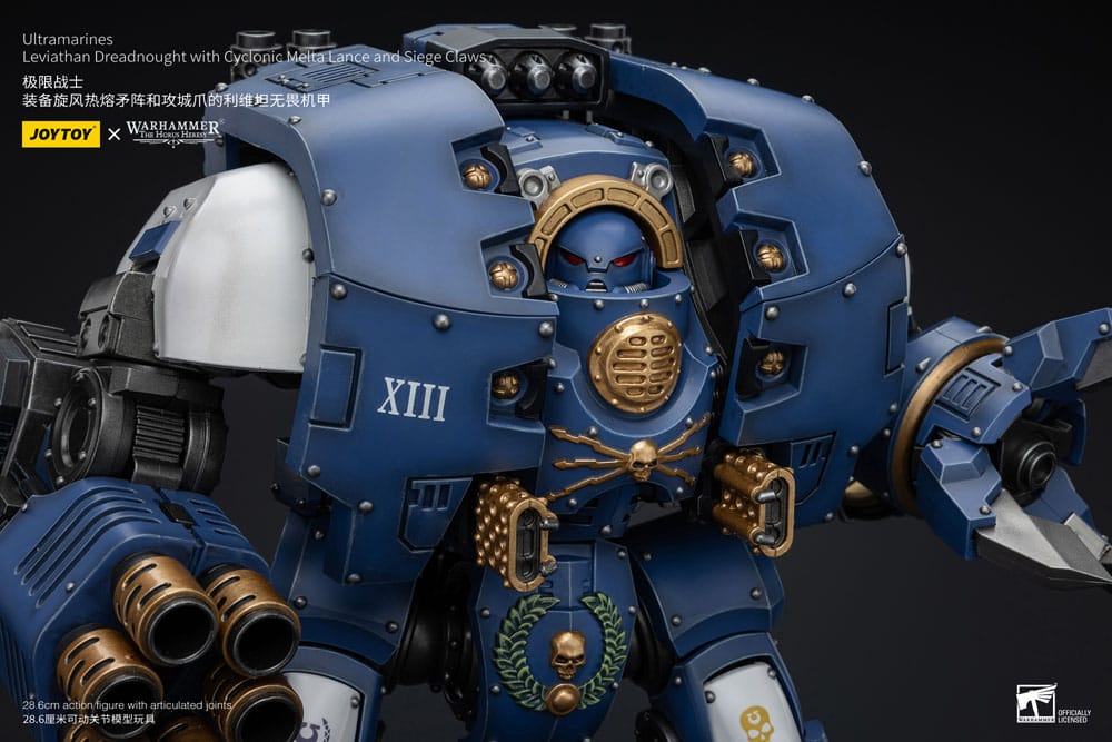 Warhammer The Horus Heresy Action Figure 1/18 Ultramarines Leviathan Dreadnought with Cyclonic Melta Lance And Siege Claws 29 cm