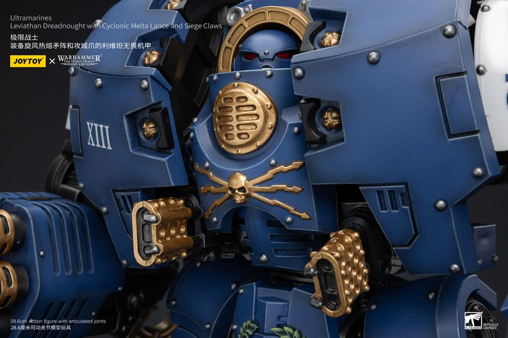 Warhammer The Horus Heresy Action Figure 1/18 Ultramarines Leviathan Dreadnought with Cyclonic Melta Lance And Siege Claws 29 cm