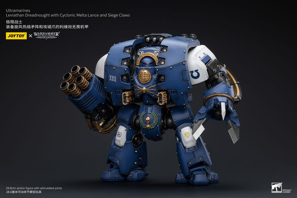 Warhammer The Horus Heresy Action Figure 1/18 Ultramarines Leviathan Dreadnought with Cyclonic Melta Lance And Siege Claws 29 cm