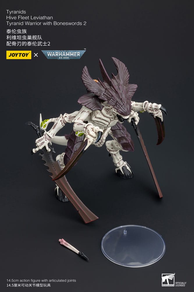 Warhammer 40k Action Figure 1/18 Tyranids Hive Fleet Leviathan Tyranid Warrior with Boneswords 2 15 cm