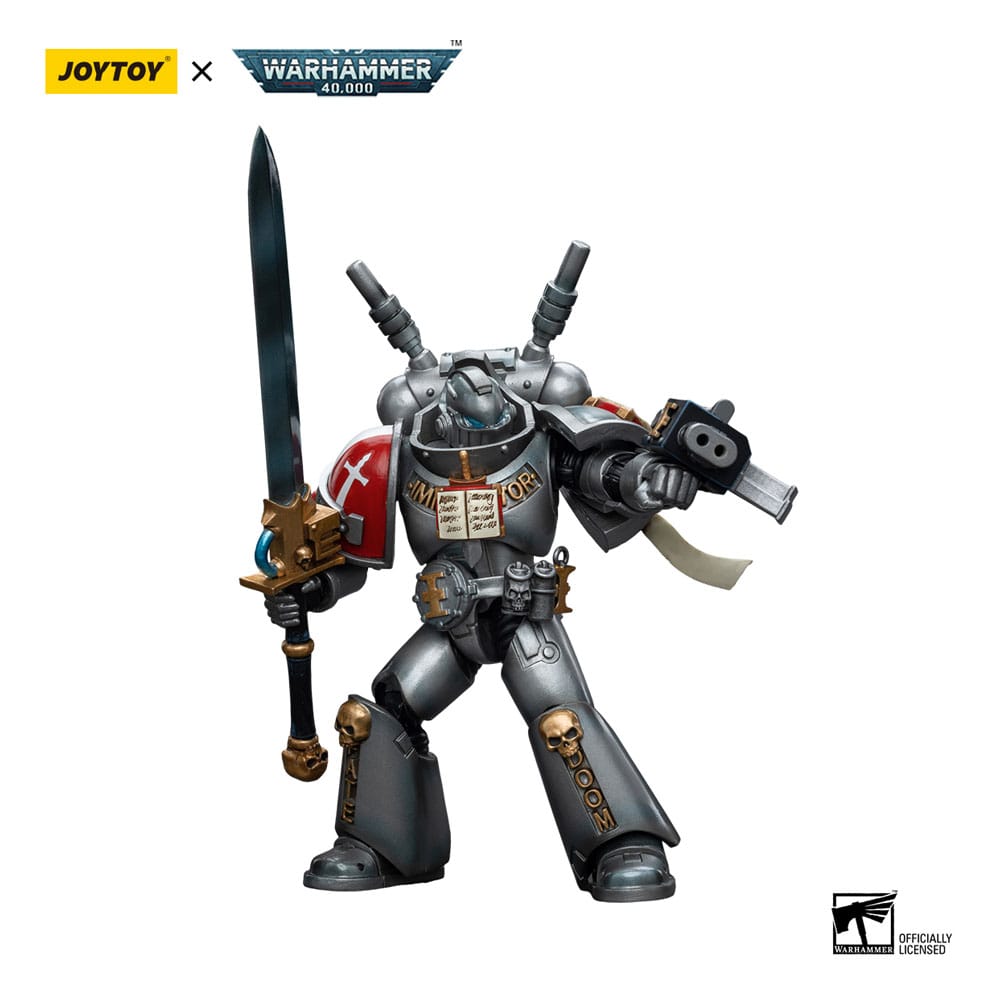 Warhammer 40k Action Figure 1/18 Grey Knights Interceptor Squad Interceptor with Storm Bolter and Nemesis Force Sword 12 cm