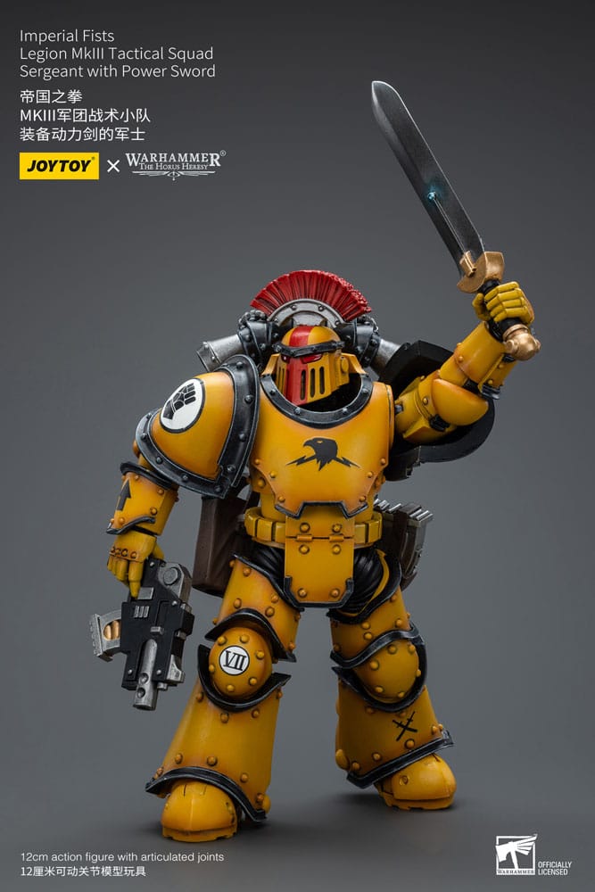 Warhammer The Horus Heresy Action Figure 1/18 Imperial Fists Legion MkIII Tactical Squad Sergeant with Power Sword 12 cm