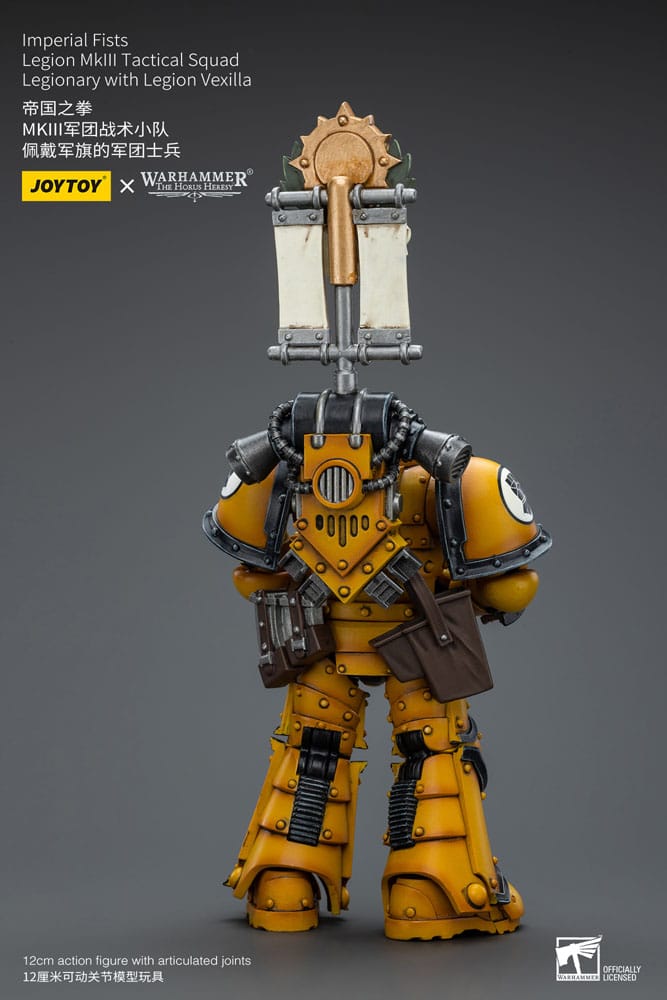 Warhammer The Horus Heresy Action Figure 1/18 Imperial Fists Legion MkIII Tactical Squad Legionary with Legion Vexilla 12 cm