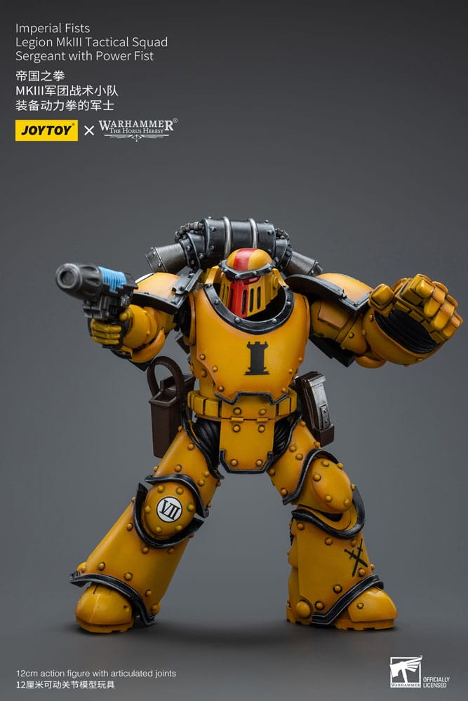 Warhammer The Horus Heresy Action Figure 1/18 Imperial Fists Legion MkIII Tactical Squad Sergeant with Power Fist 12 cm