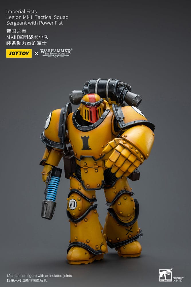 Warhammer The Horus Heresy Action Figure 1/18 Imperial Fists Legion MkIII Tactical Squad Sergeant with Power Fist 12 cm