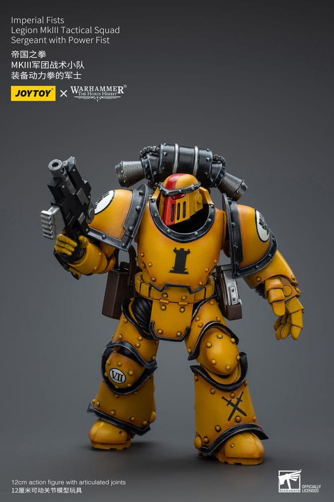 Warhammer The Horus Heresy Action Figure 1/18 Imperial Fists Legion MkIII Tactical Squad Sergeant with Power Fist 12 cm